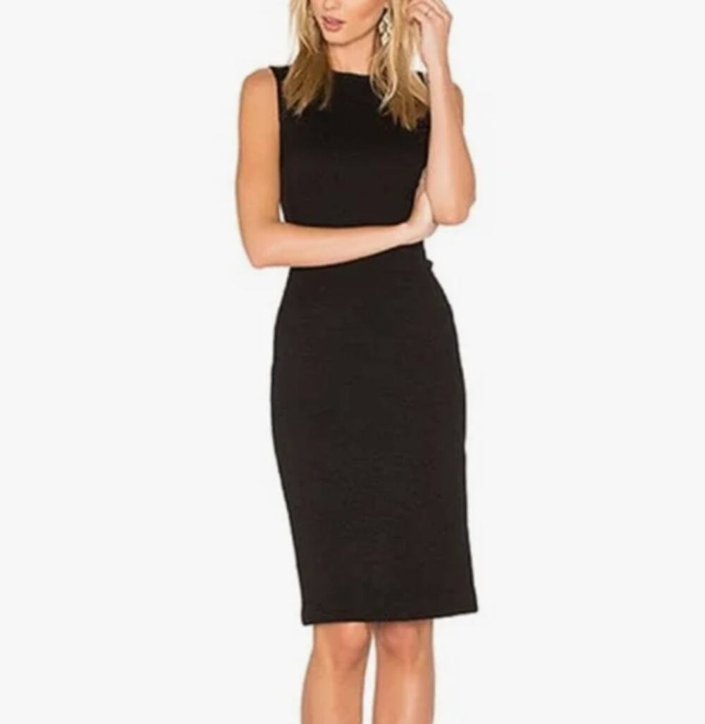 Theory Eano Sleeveless Sheath Dress Traceable Wool Black Suiting 0 Knee Length